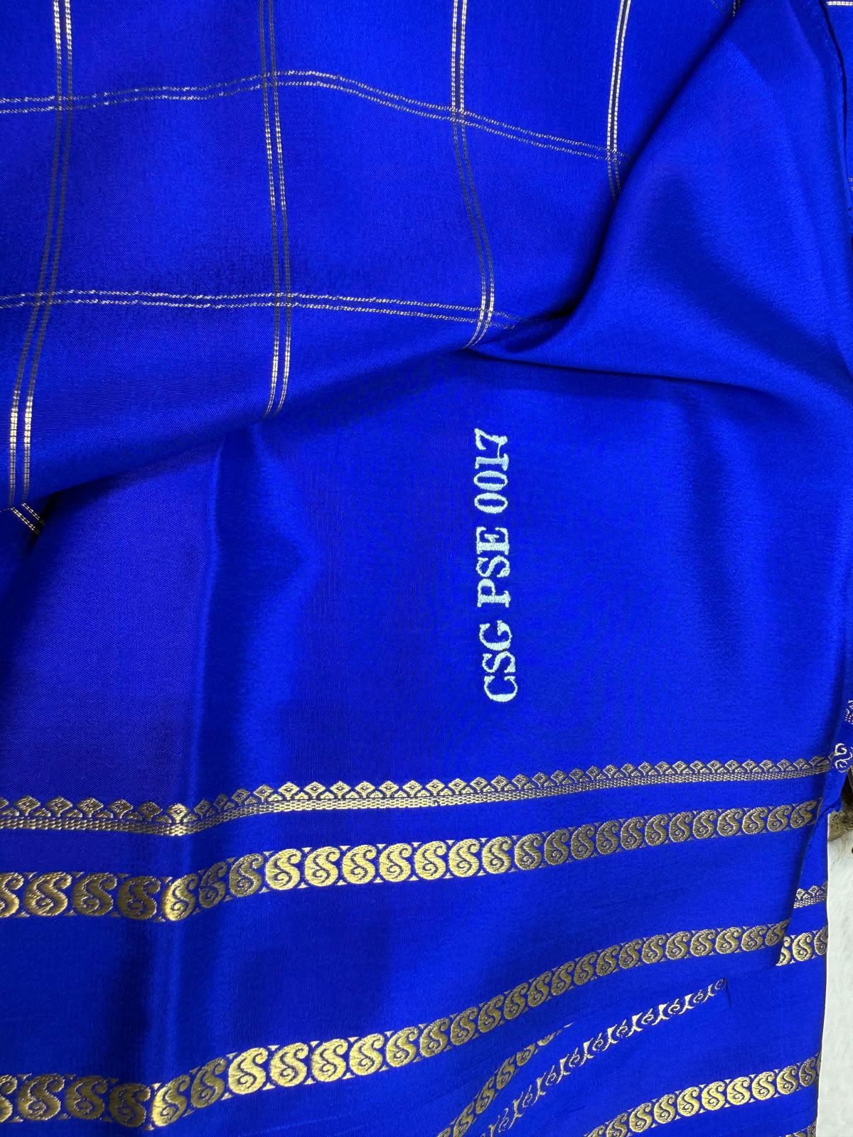 Pure Mysore Silk Saree With Pure Real Gold and Real Silver Zari Work