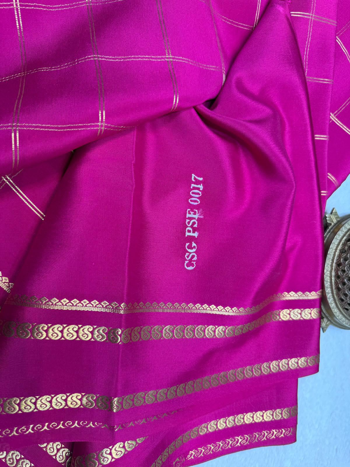 Pure Mysore Silk Saree With Pure Real Gold and Real Silver Zari Work