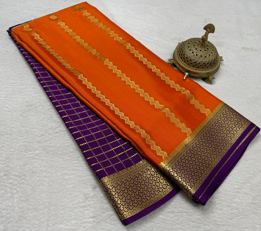Pure mysore crepe silk saree