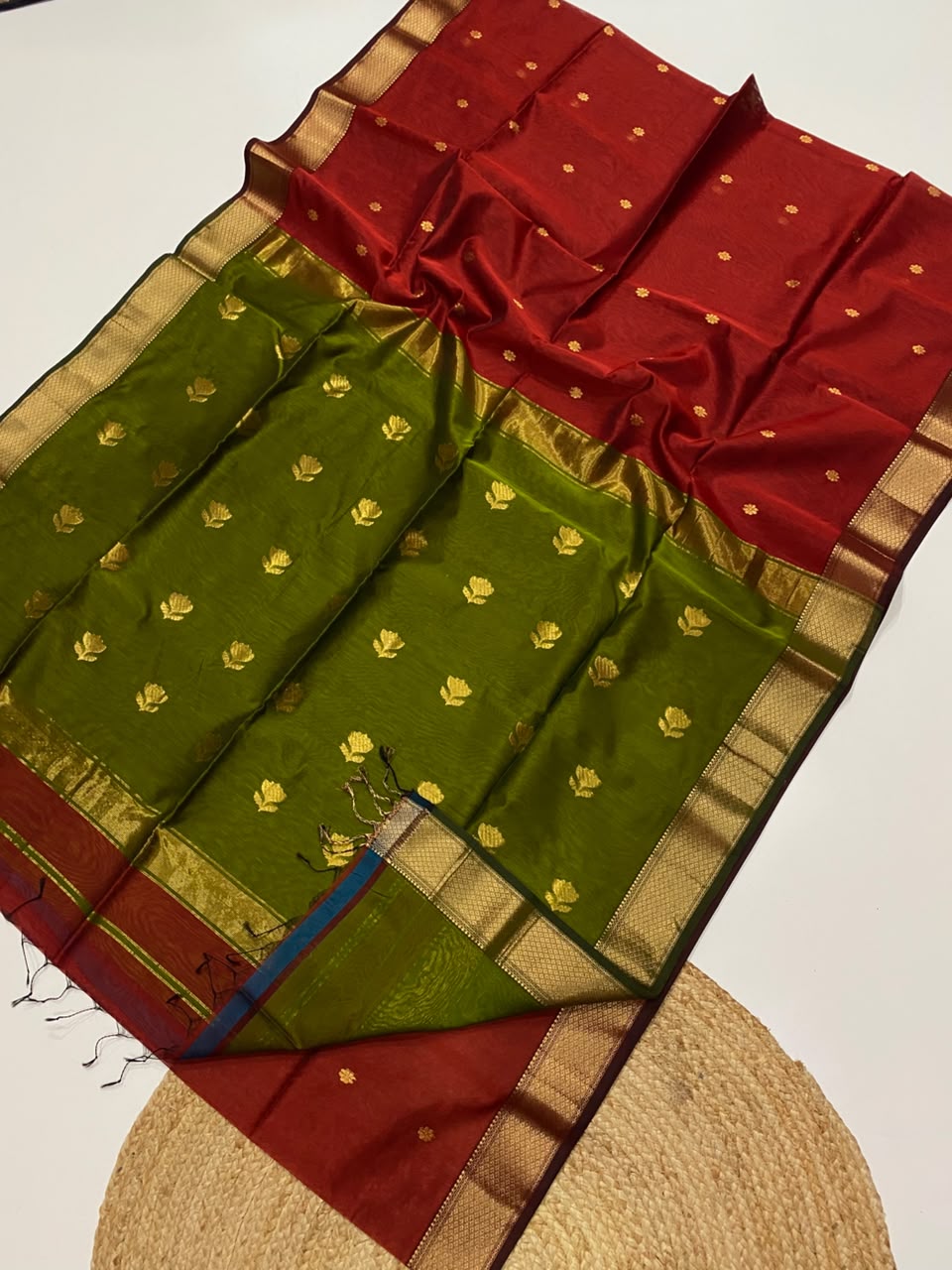 Maheshwari handloom silk cotton saree