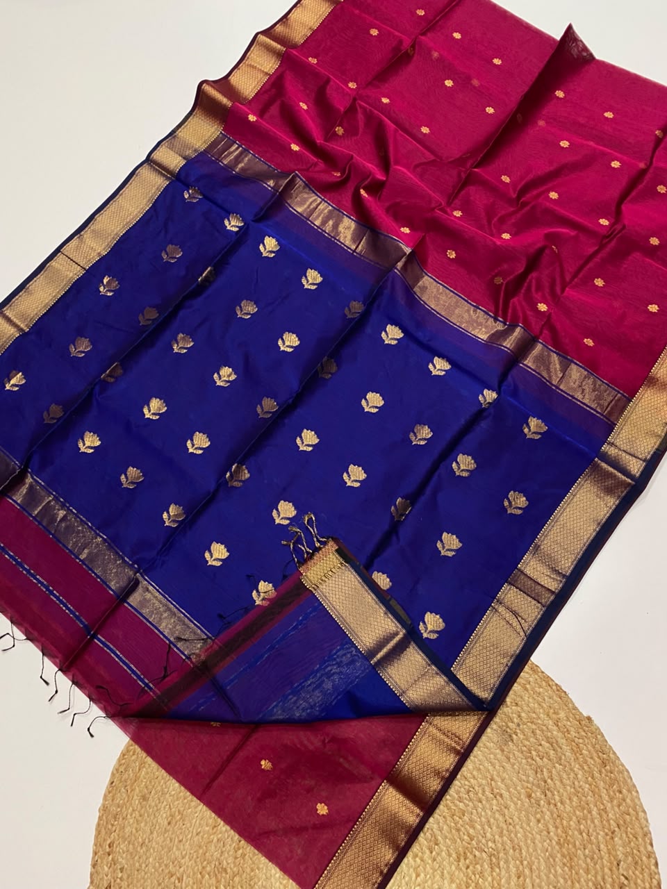 Maheshwari handloom silk cotton saree