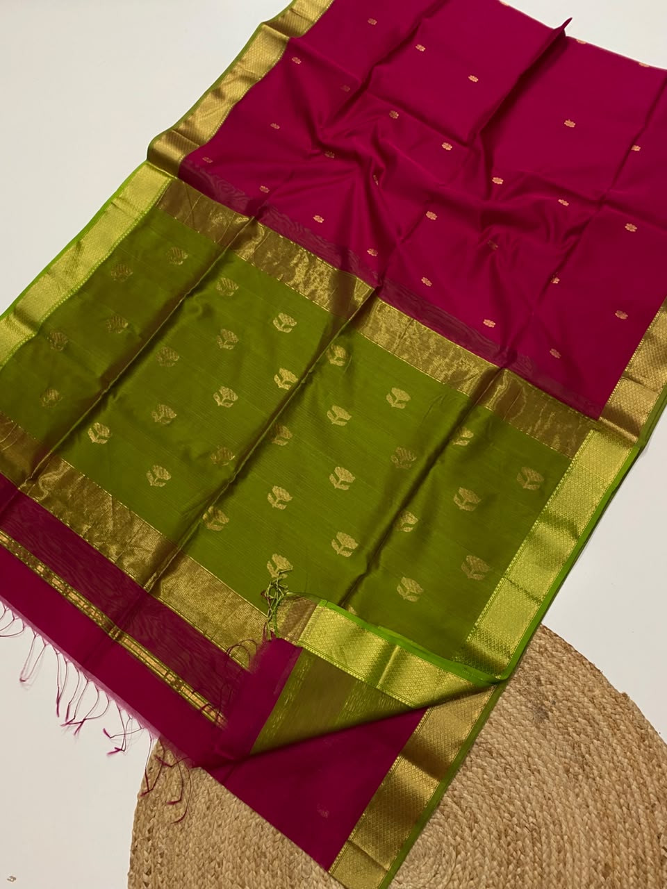 Maheshwari handloom silk cotton saree