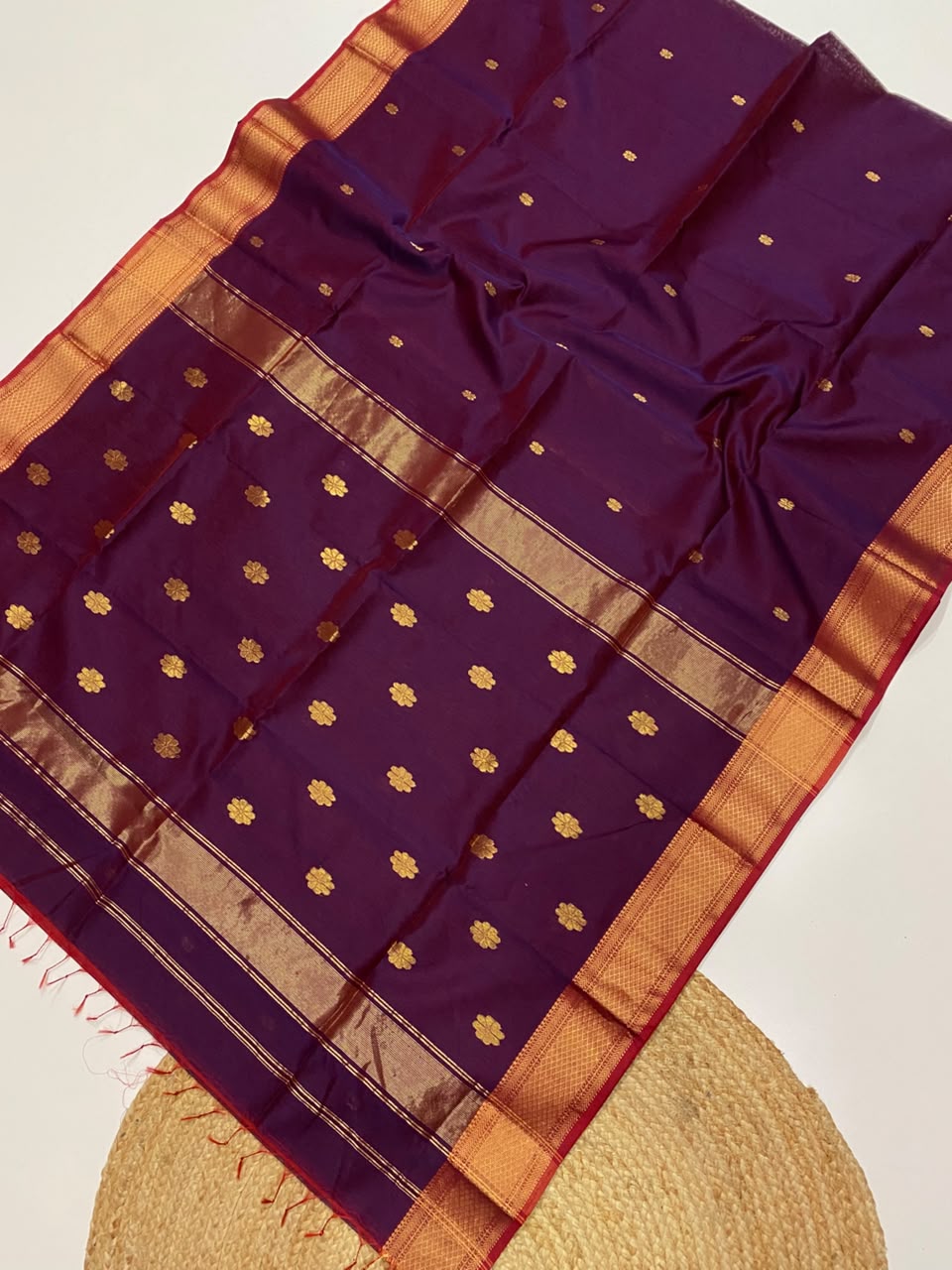 Maheshwari handloom silk cotton saree