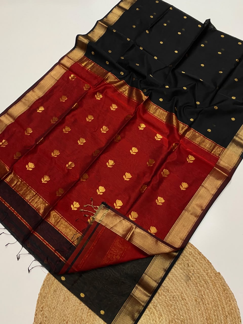 Maheshwari handloom silk cotton saree
