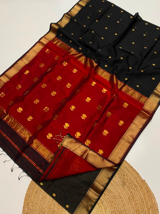 Maheshwari handloom silk cotton saree