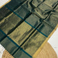 Tissue Maheshwari handwoven zari border silk by cotton saree