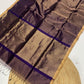 Tissue Maheshwari handwoven zari border silk by cotton saree