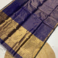 Tissue Maheshwari handwoven zari border silk by cotton saree