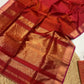 Maheshwari handloom zari border all over zari checks saree