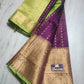 Mangalagiri pure kuppatam pattu kanchi border butta work saree