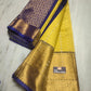 Mangalagiri pure kuppatam pattu kanchi border butta work saree