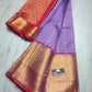 Mangalagiri pure kuppatam pattu kanchi border butta work saree