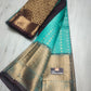 Mangalagiri pure kuppatam pattu kanchi border butta work saree