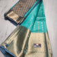 Mangalagiri pure kuppatam pattu kanchi border butta work saree
