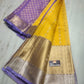 Mangalagiri pure kuppatam pattu kanchi border butta work saree