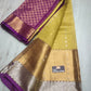 Mangalagiri pure kuppatam pattu kanchi border butta work saree