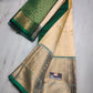 Mangalagiri pure kuppatam pattu kanchi border butta work saree