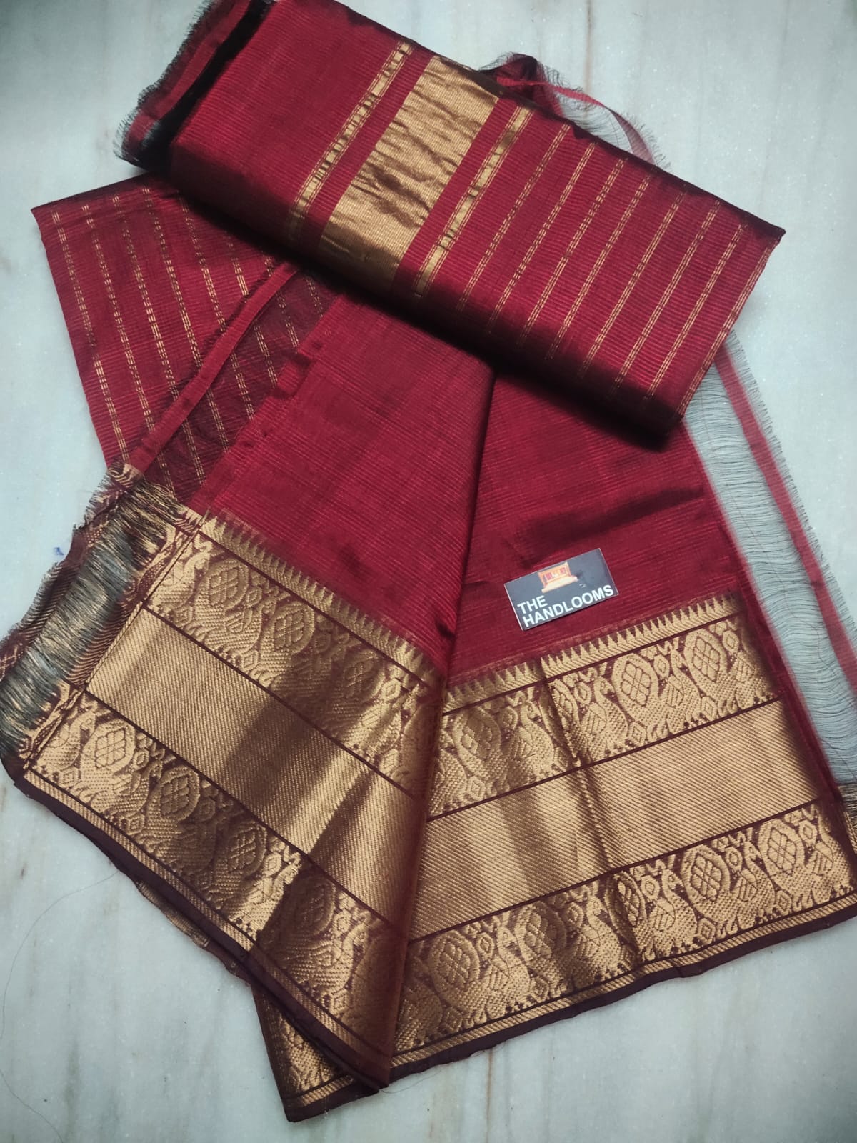 Mangalagiri Pure Handloom Pattu by Cotton Saree
