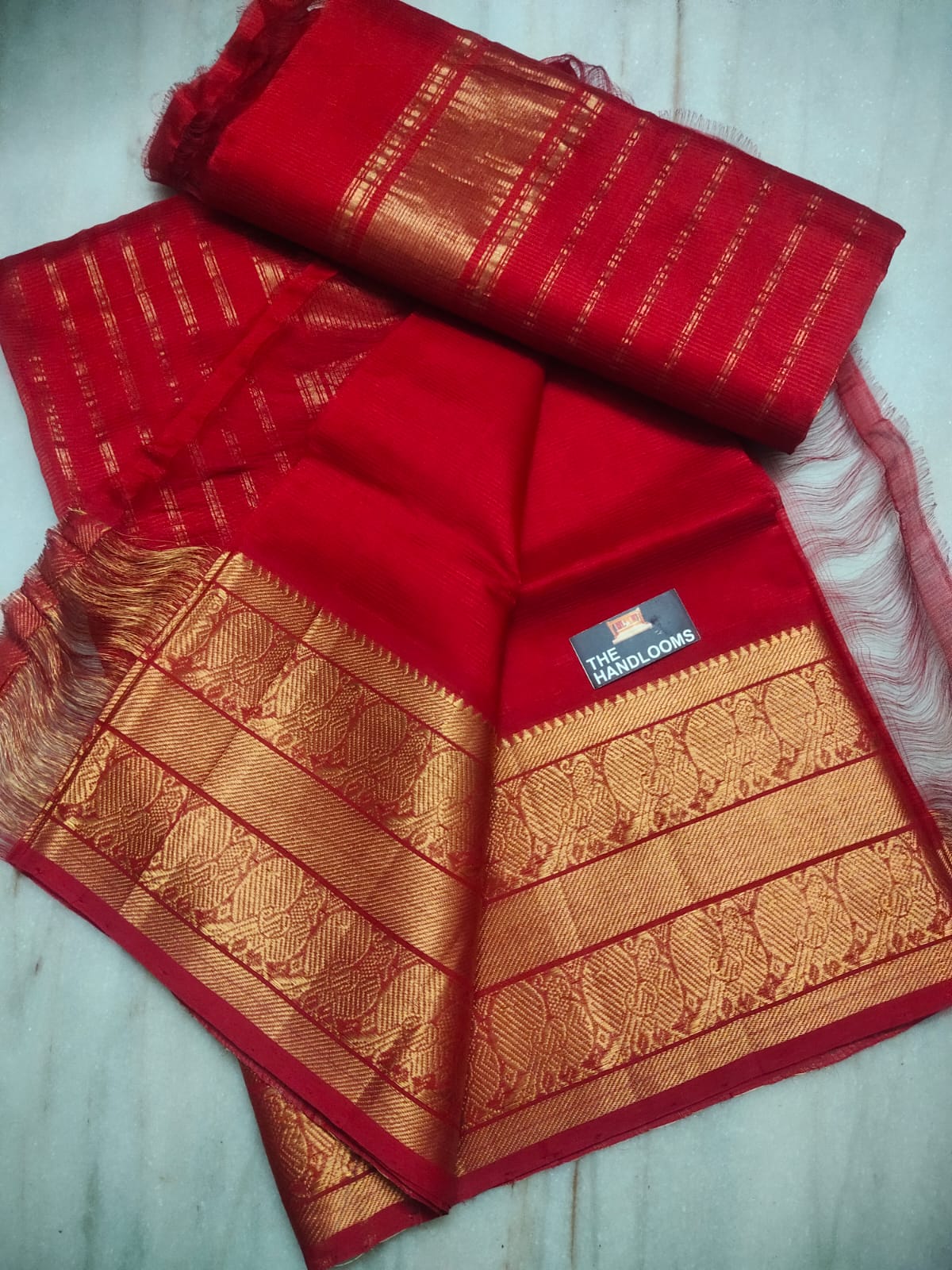 Mangalagiri Pure Handloom Pattu by Cotton Saree