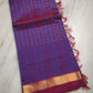 Mangalagiri pattu two side zari border middle zari check saree