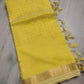 Mangalagiri pattu two side zari border middle zari check saree