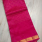 Mangalagiri pattu two side zari border middle zari check saree