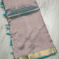 Mangalagiri pattu two side zari border middle zari check saree