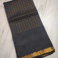 Mangalagiri pattu two side zari border middle zari check saree