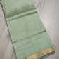 Mangalagiri pattu two side zari border middle zari check saree