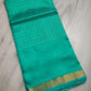 Mangalagiri pattu two side zari border middle zari check saree