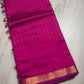 Mangalagiri pattu two side zari border middle zari check saree