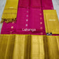 Mangalagiri Pure Handloom Orginal Kuppatam Pattu Silk Cotton Lehenga Material