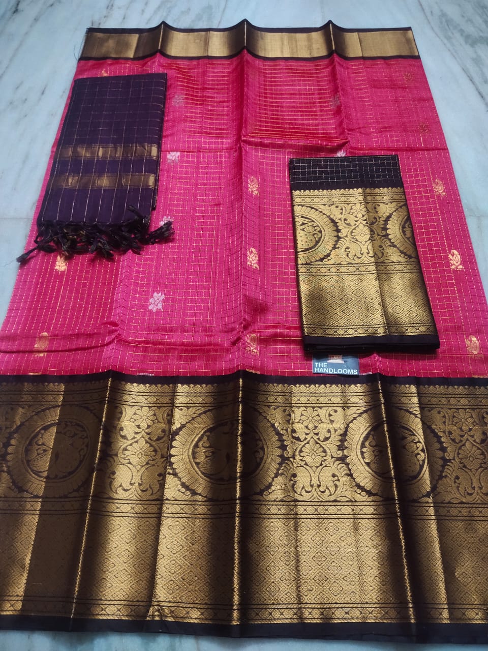 Mangalagiri Pure Handloom Orginal Kuppatam Pattu Silk Cotton Lehenga Material