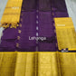 Mangalagiri Pure Handloom Orginal Kuppatam Pattu Silk Cotton Lehenga Material