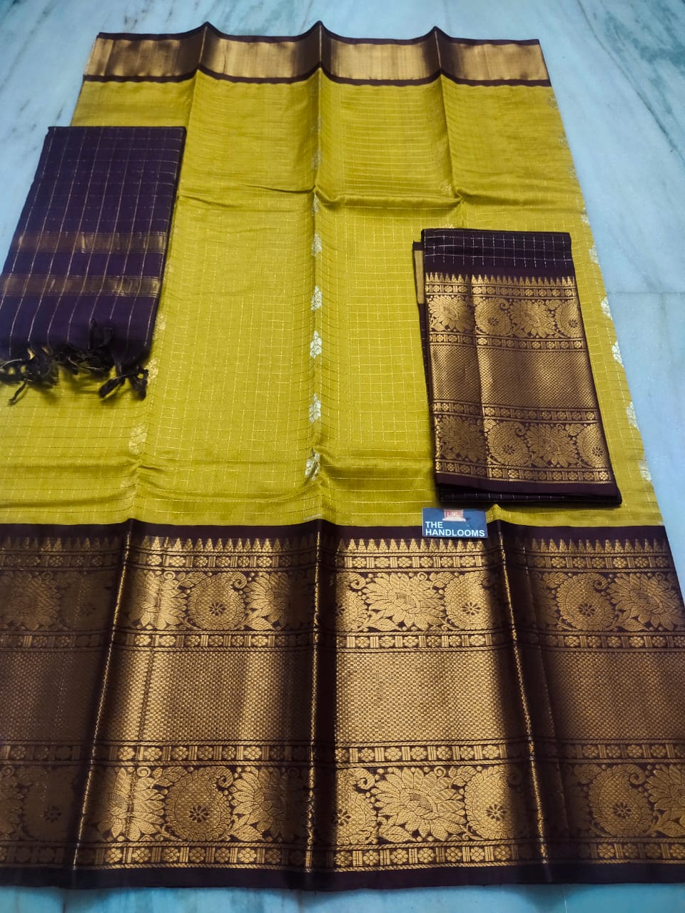 Mangalagiri Pure Handloom Orginal Kuppatam Pattu Silk Cotton Lehenga Material