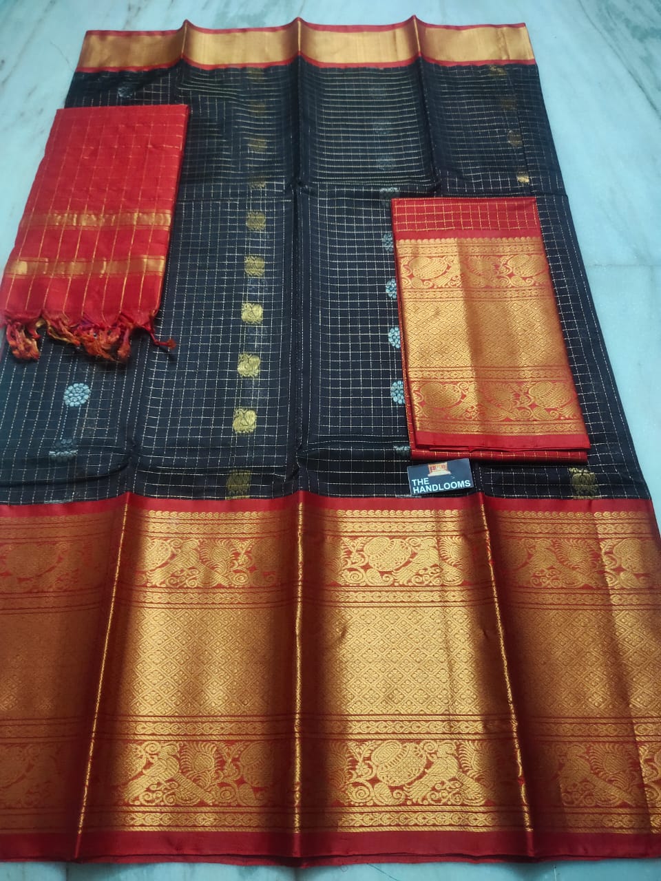 Mangalagiri Pure Handloom Orginal Kuppatam Pattu Silk Cotton Lehenga Material