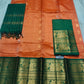 Mangalagiri Pure Handloom Orginal Kuppatam Pattu Silk Cotton Lehenga Material