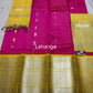 Mangalagiri Pure Handloom Orginal Kuppatam Pattu Silk Cotton Lehenga Material