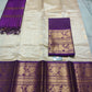 Mangalagiri Pure Handloom Orginal Kuppatam Pattu Silk Cotton Lehenga Material