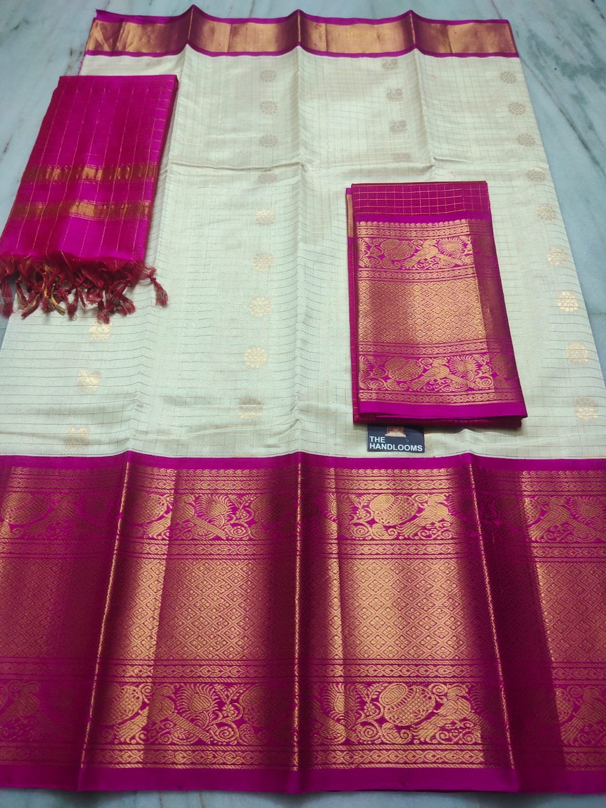 Mangalagiri Pure Handloom Orginal Kuppatam Pattu Silk Cotton Lehenga Material