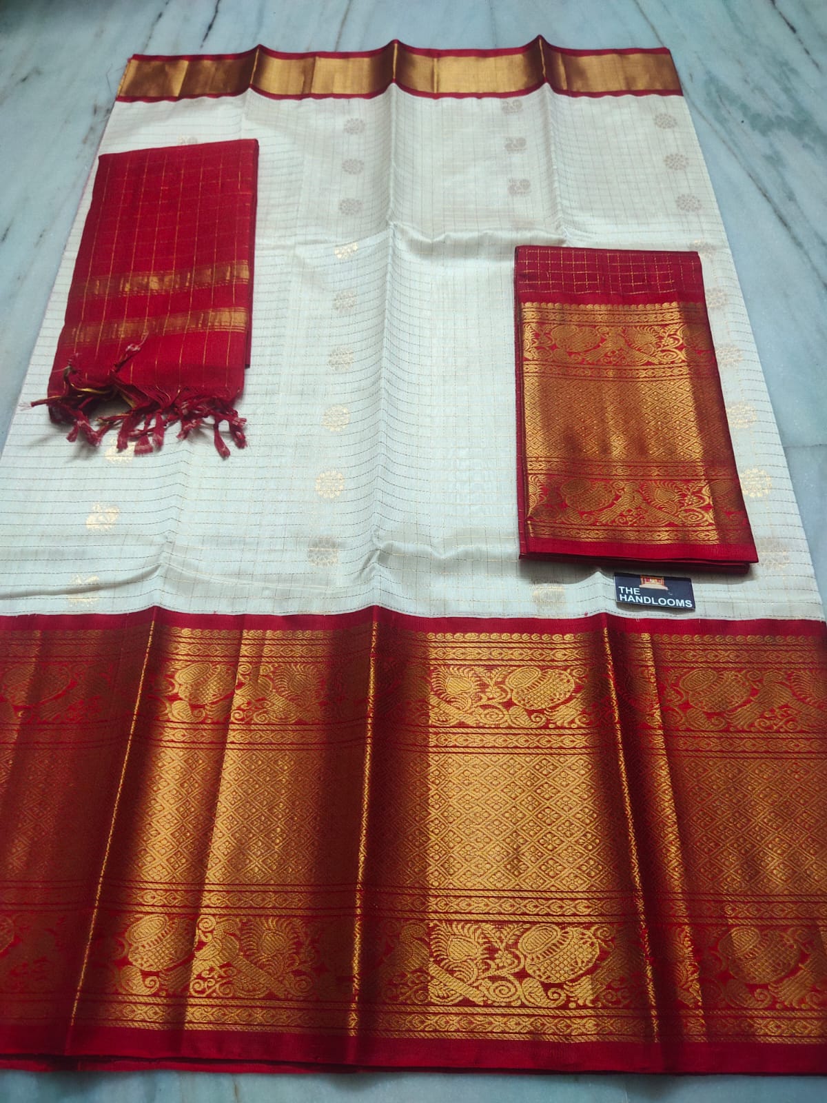 Mangalagiri Pure Handloom Orginal Kuppatam Pattu Silk Cotton Lehenga Material