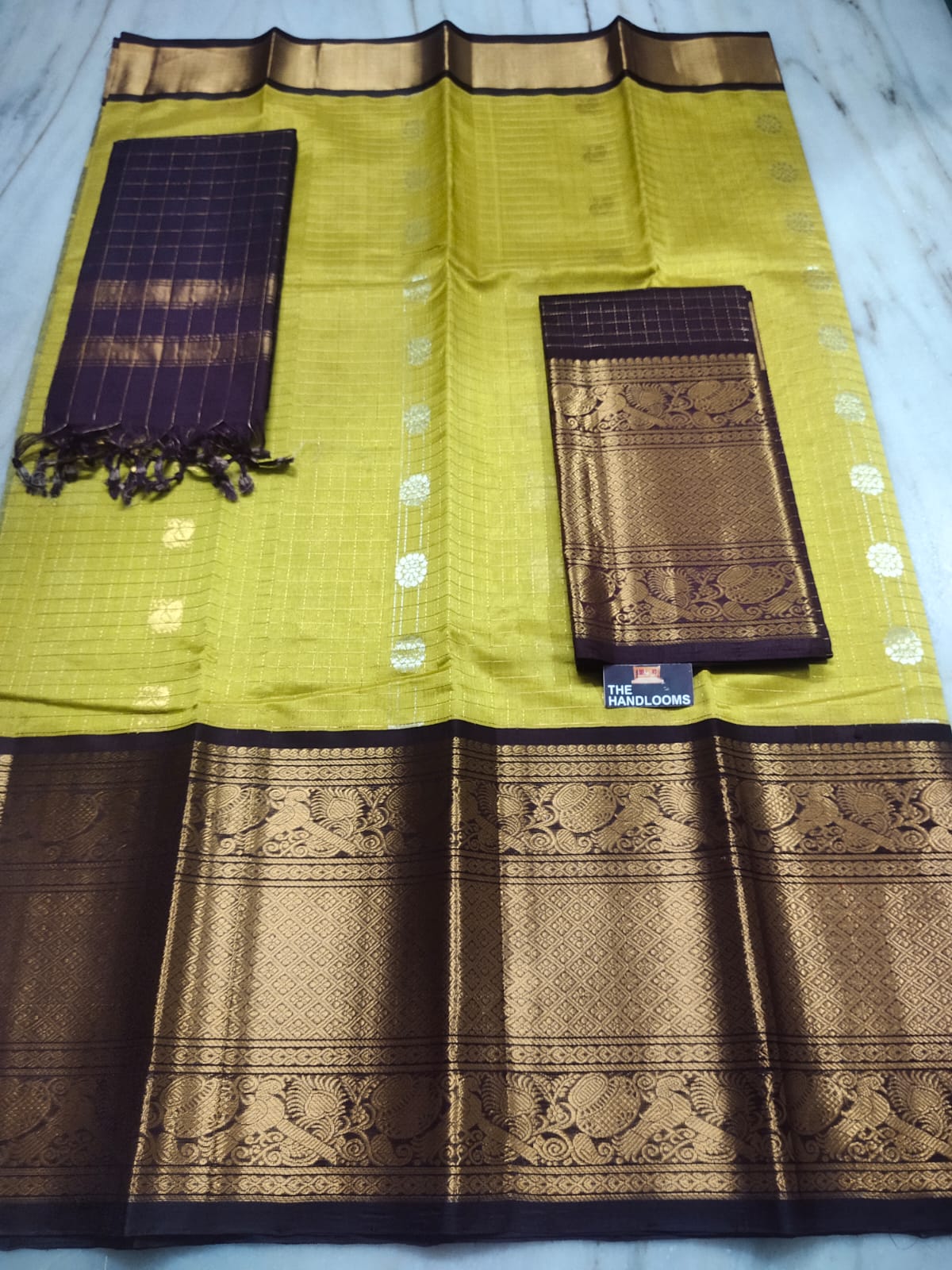 Mangalagiri Pure Handloom Orginal Kuppatam Pattu Silk Cotton Lehenga Material