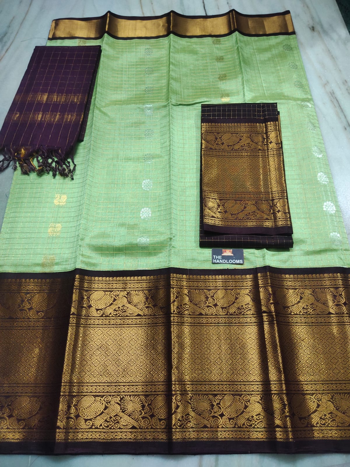 Mangalagiri Pure Handloom Orginal Kuppatam Pattu Silk Cotton Lehenga Material