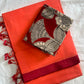 Mangalagiri cotton missing checked saree with double blouse