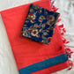 Mangalagiri cotton missing checked saree with double blouse