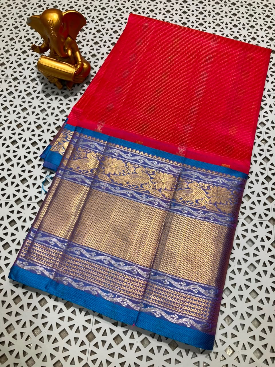 Mangalagiri kuppatam pattu kanchi border saree
