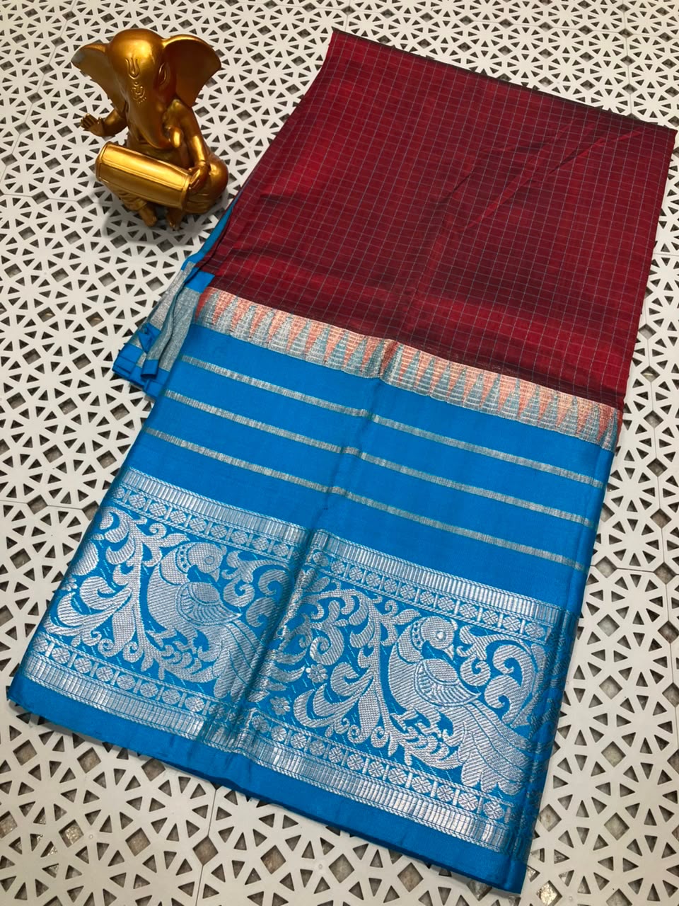 Mangalagiri kuppatam pattu kanchi border saree