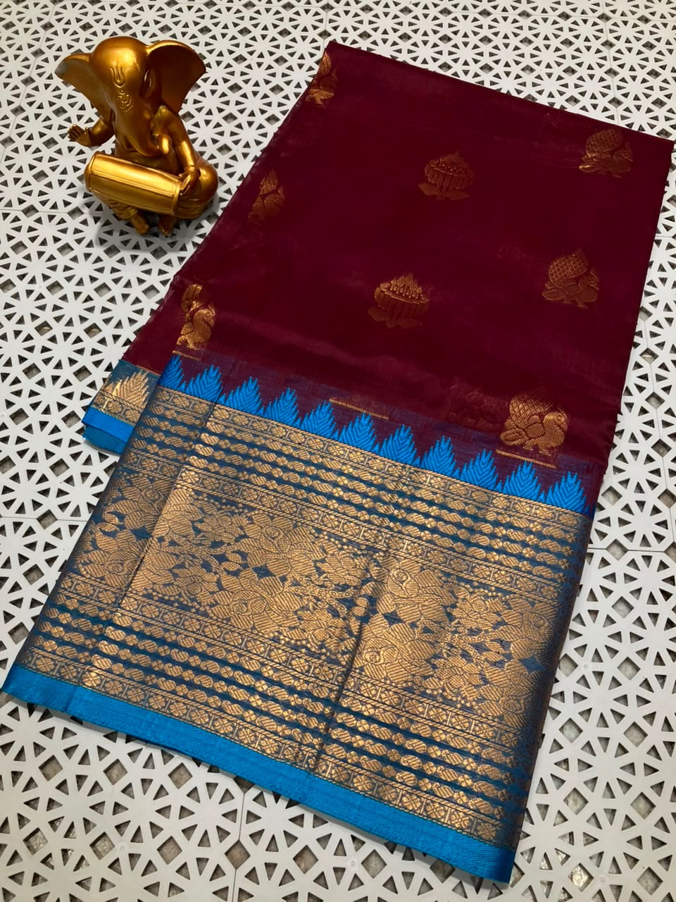 Mangalagiri kuppatam pattu kanchi border saree