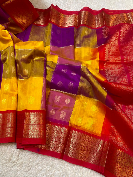 Pure kuppadam pattu checked saree