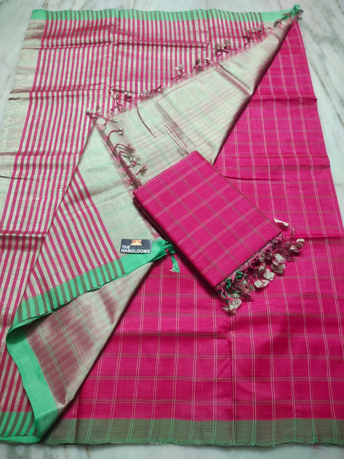 Mangalagiri Pure Handloom Pattu by Cotton Saree